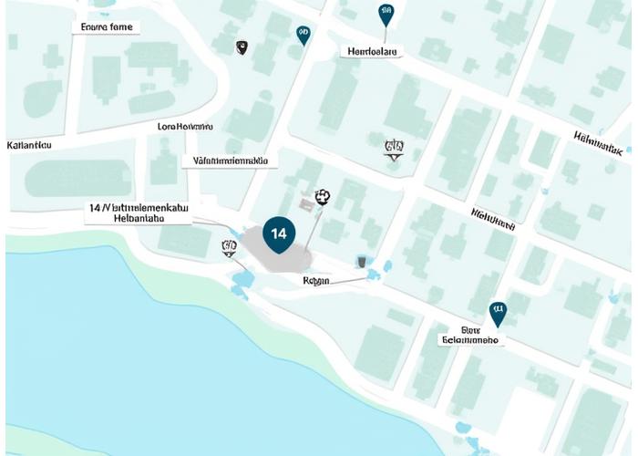 Karttakuva Rannikko Puhdistuksen sijainnista Lauttasaaressa, Helsingissä. Näyttää helpolla saatavuus tielle ja pysäköintimahdollisuudet.
